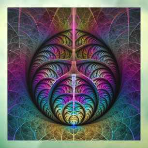 Trippy Gemustert Colorado Abstraktes Fraktal Kunst Fensteraufkleber