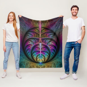 Trippy Gemustert Colorado Abstraktes Fraktal Kunst Fleecedecke