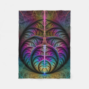 Trippy Gemustert Colorado Abstraktes Fraktal Kunst Fleecedecke
