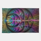 Trippy Gemustert Colorado Abstraktes Fraktal Kunst Geschirrtuch (Horizontal)