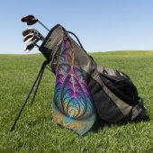 Trippy Gemustert Colorado Abstraktes Fraktal Kunst Golfhandtuch (Gras)