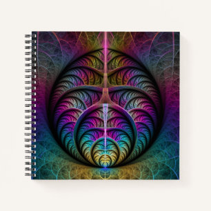 Trippy Gemustert Colorado Abstraktes Fraktal Kunst Notizblock