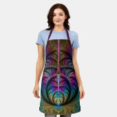 Trippy Gemustert Colorado Abstraktes Fraktal Kunst Schürze (Getragen)