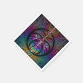 Trippy Gemustert Colorado Abstraktes Fraktal Kunst Serviette (Ecke)