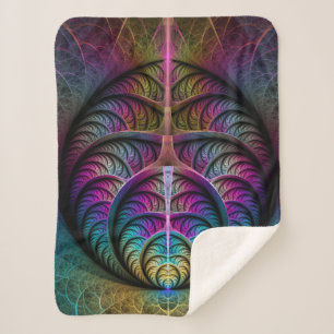 Trippy Gemustert Colorado Abstraktes Fraktal Kunst Sherpadecke