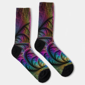 Trippy Gemustert Colorado Abstraktes Fraktal Kunst Socken (Rechts)