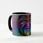Trippy Gemustert Colorado Abstraktes Fraktal Kunst Tasse (Vorderseite Links)