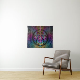 Trippy Gemustert Colorado Abstraktes Fraktal Kunst Wandteppich