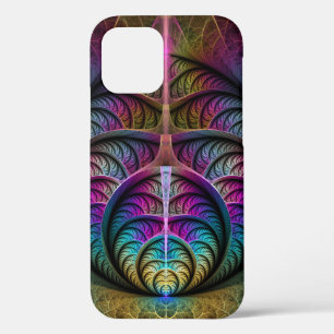 Trippy gemusterte bunte abstrakte Fraktal-Kunst Case-Mate iPhone Hülle
