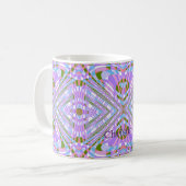 Trippy geometrisches Retro-Abstraktmuster Kaffeetasse (Vorderseite Links)
