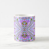 Trippy geometrisches Retro-Abstraktmuster Kaffeetasse (Mittel)