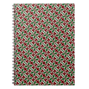 Trippy geschwungene Retro-Mod-Christmas-Streifenmu Notizblock