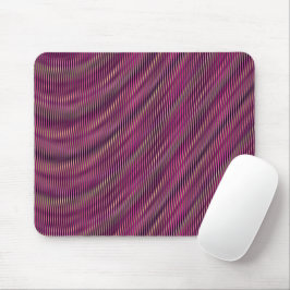 Trippy Glitch Burgundy Moiré Effect Vibes Cool Mousepad
