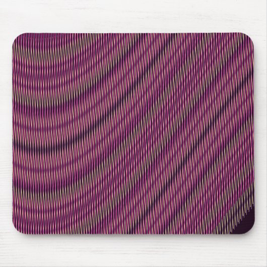 Trippy Glitch Burgundy Moiré Effect Vibes Cool Mousepad (Vorne)