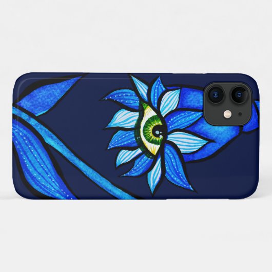 Trippy Goth Creepy Eye Flower Case-Mate iPhone Hülle (Rückseite (Horizontal))