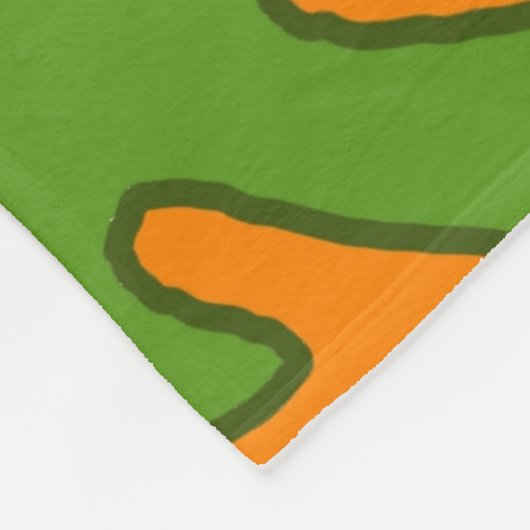 Trippy Green Orange Liquid Tropfen Streifen Y2K Mu Fleecedecke (Ecke)