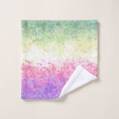 Trippy Groovy Boho Abstrakt Genderdoe Pride Flag Badhandtuch Set (Waschlappen)