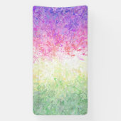 Trippy Groovy Boho Abstrakt Genderdoe Pride Flag Banner (Vertikal)