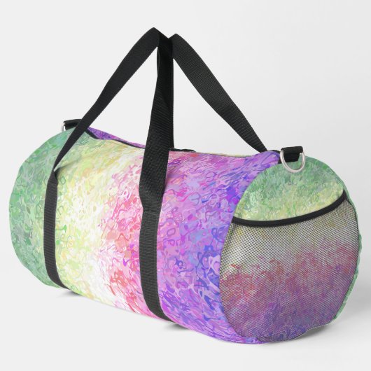 Trippy Groovy Boho Abstrakt Genderdoe Pride Flag Duffle Bag (Rechte Ecke)