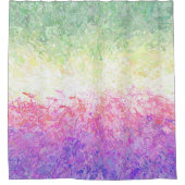 Trippy Groovy Boho Abstrakt Genderdoe Pride Flag Duschvorhang (Vorderseite)