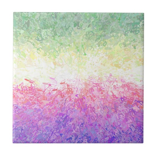 Trippy Groovy Boho Abstrakt Genderdoe Pride Flag Fliese (Vorderseite)