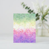 Trippy Groovy Boho Abstrakt Genderdoe Pride Flag Postkarte (Stehend Vorderseite)