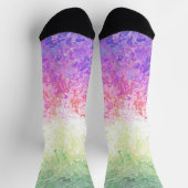 Trippy Groovy Boho Abstrakt Genderdoe Pride Flag Socken (Oben)