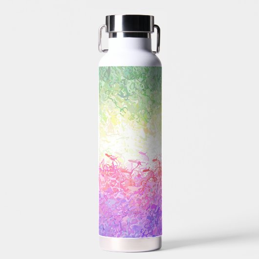Trippy Groovy Boho Abstrakt Genderdoe Pride Flag Trinkflasche (Vorne)