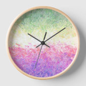 Trippy Groovy Boho Abstrakt Genderdoe Pride Flag Uhr (Vorderseite)