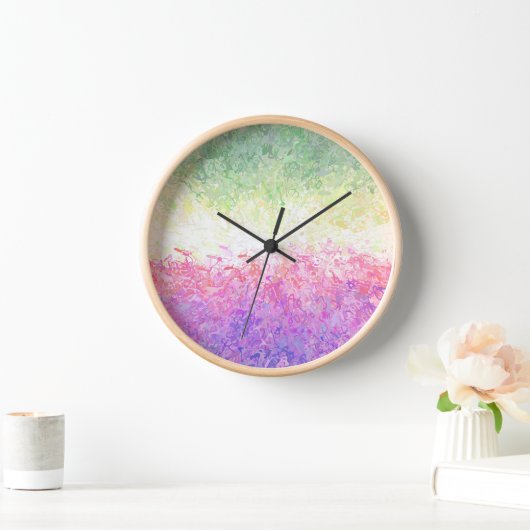 Trippy Groovy Boho Abstrakt Genderdoe Pride Flag Uhr (Zuhause)