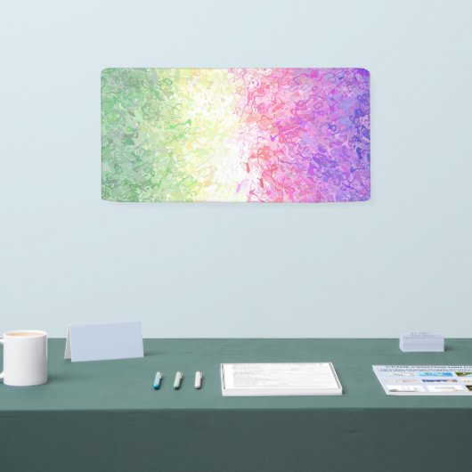 Trippy Groovy Boho Abstrakte Genderdoe Pride Flagg Banner (Messe)