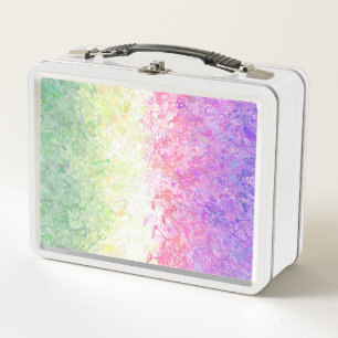 Trippy Groovy Boho Abstrakte Genderdoe Pride-Flagg Metall Brotdose