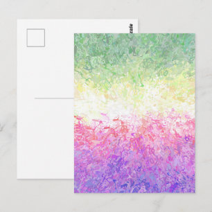 Trippy Groovy Boho Abstrakte Genderdoe Pride-Flagg Postkarte