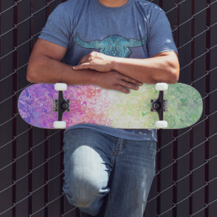 Trippy Groovy Boho Abstrakte Genderdoe Pride Flagg Skateboard