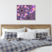 Trippy Groovy Boho Colorful Jewel Tone Fraktal Art Leinwanddruck (Insitu (Schlafzimmer))