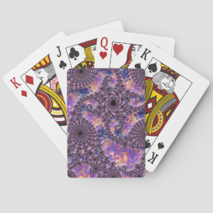 Trippy Groovy Boho Colorful Jewel Tone Fraktal Art Spielkarten