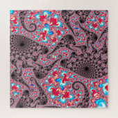 Trippy Groovy Boho Hippie Spiraling Fraktal Art Puzzle (Horizontal)