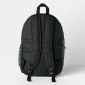 Trippy Groovy Colorful Jewel Tone Fraktal Art Bedruckter Rucksack (Rückseite)