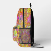 Trippy Groovy Funky Psychedelic Fraktal Burst Bedruckter Rucksack (Rechts)