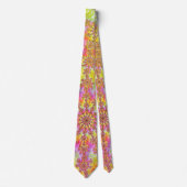 Trippy Groovy Funky Psychedelic Fraktal Burst Krawatte (Vorderseite)