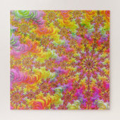 Trippy Groovy Funky Psychedelic Fraktal Burst Puzzle (Horizontal)