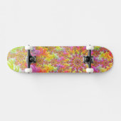 Trippy Groovy Funky Psychedelic Fraktal Burst Skateboard (Horizontal)