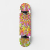 Trippy Groovy Funky Psychedelic Fraktal Burst Skateboard (Vorderseite)