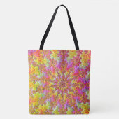 Trippy Groovy Funky Psychedelic Fraktal Burst Tasche (Vorderseite)