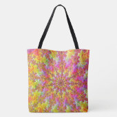 Trippy Groovy Funky Psychedelic Fraktal Burst Tasche (Rückseite)