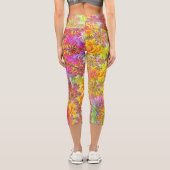 Trippy Groovy Funky psychedelische Fraktal-Explosi Capri Leggings (Rückseite)
