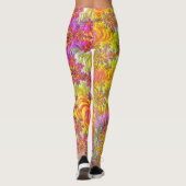 Trippy Groovy Funky psychedelische Fraktal-Explosi Leggings (Rückseite)