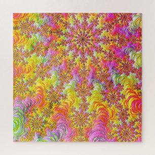 Trippy Groovy Funky psychedelische Fraktal-Explosi Puzzle