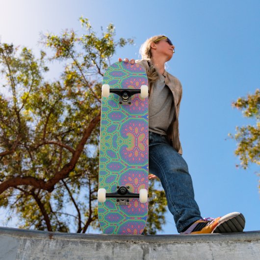 Trippy Groovy Mathematical Geometric Fraktal Tree Skateboard (Außenbereich 1)