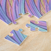 Trippy Groovy Pastel Rainbow Spirale Fraktal Art Puzzle (Seite)
